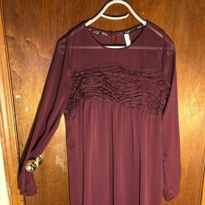 Maroon Women’s lace blouse